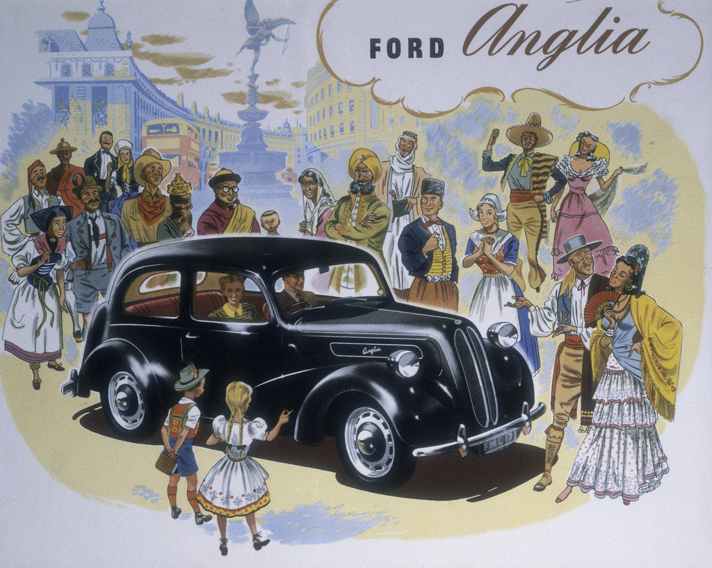 Detail of Poster advertising the Ford Anglia car by Unknown