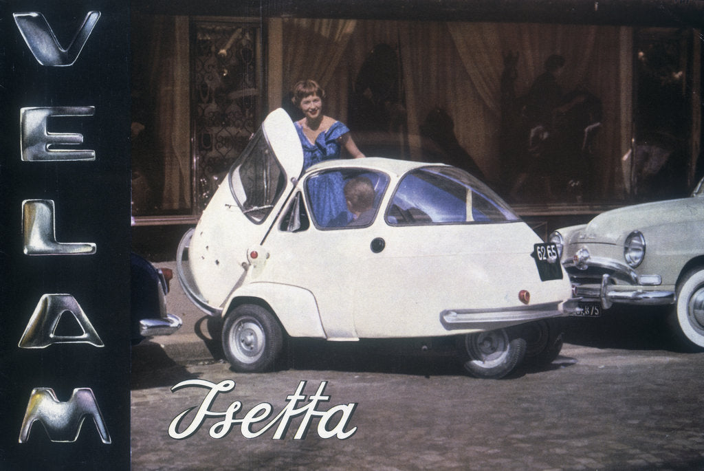 Detail of Poster advertising a Velam Isetta car, 1957 by Unknown