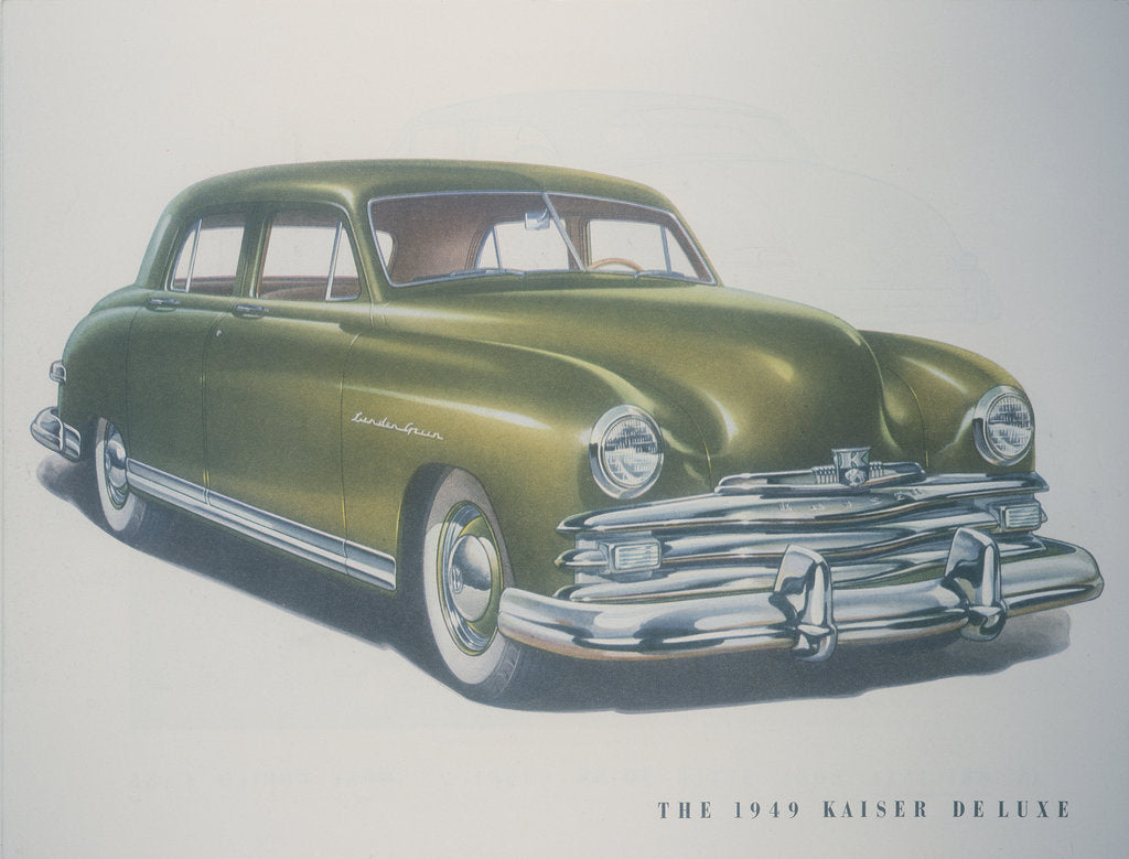 Detail of Poster advertising the Kaiser DeLuxe, 1949 by Unknown
