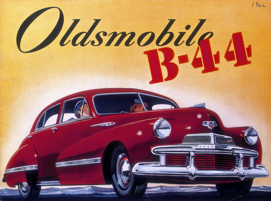 Detail of Poster advertising an Oldsmobile B44, 1942 by Unknown
