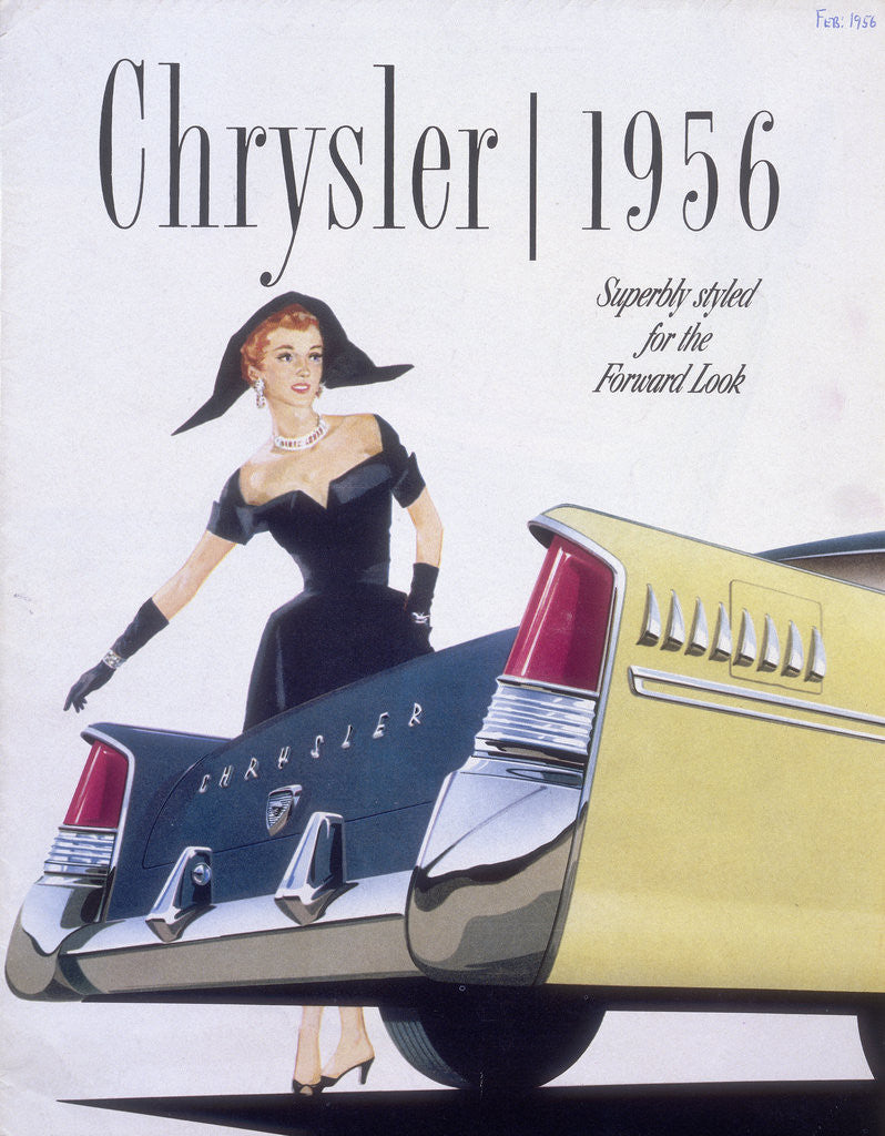 Detail of Poster advertising a Chrysler by Anonymous