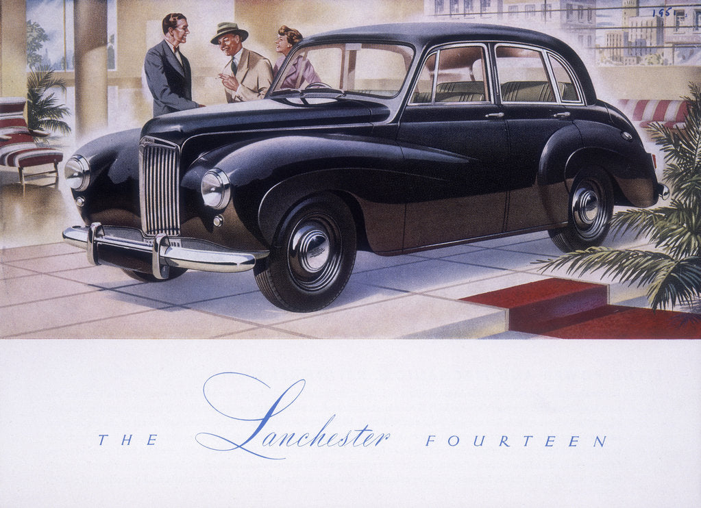 Detail of Poster advertising a Lanchester 14, 1951 by Unknown