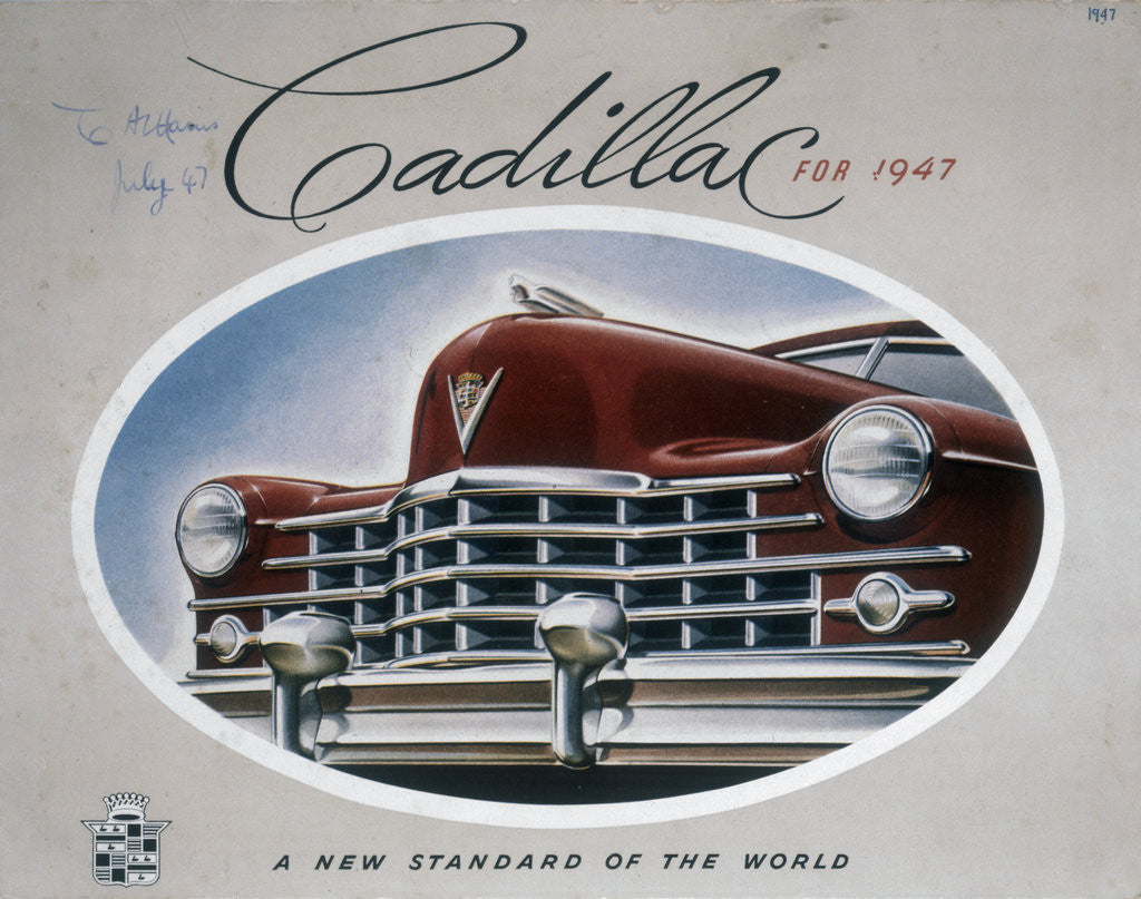 Detail of Poster advertising a Cadillac by Anonymous