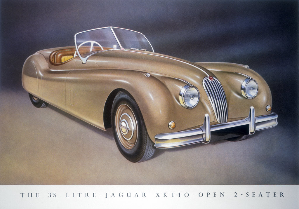 Detail of Poster advertising a Jaguar XK 140, 1954 by Unknown