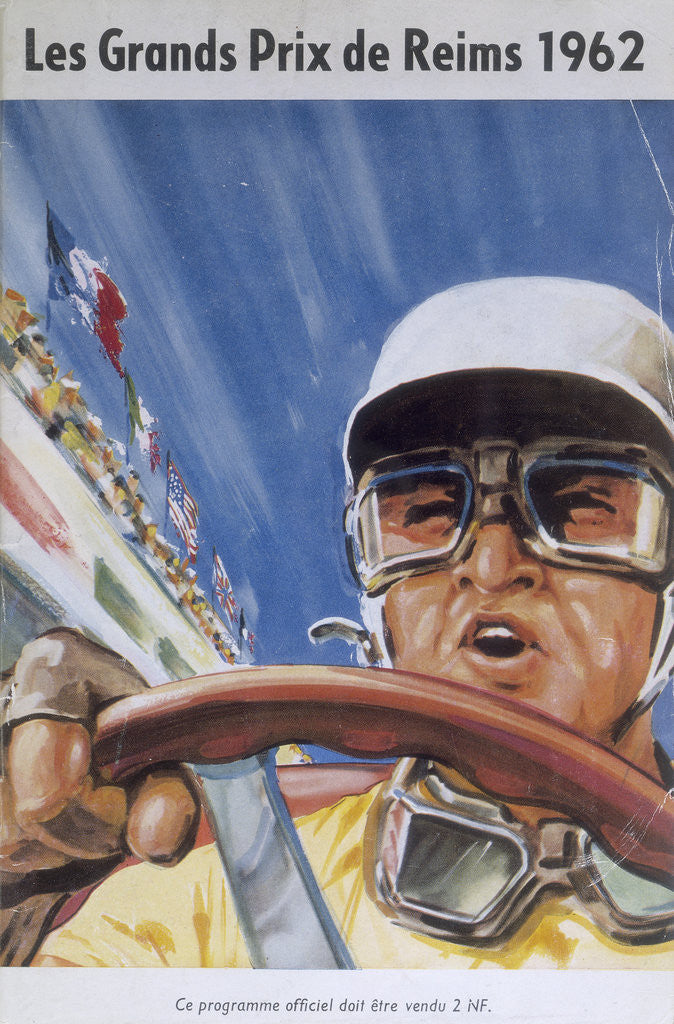 Detail of A programme for the Reims Grand Prix by Anonymous