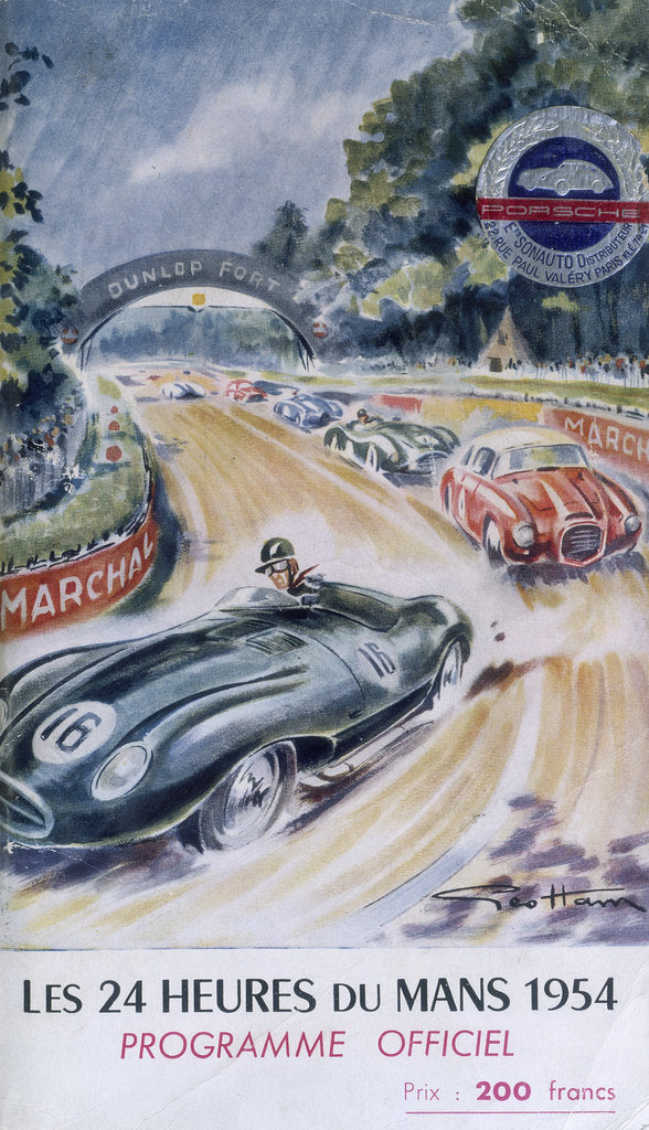 Detail of The official programme for Le Mans 24 Hours, 1954 by Unknown