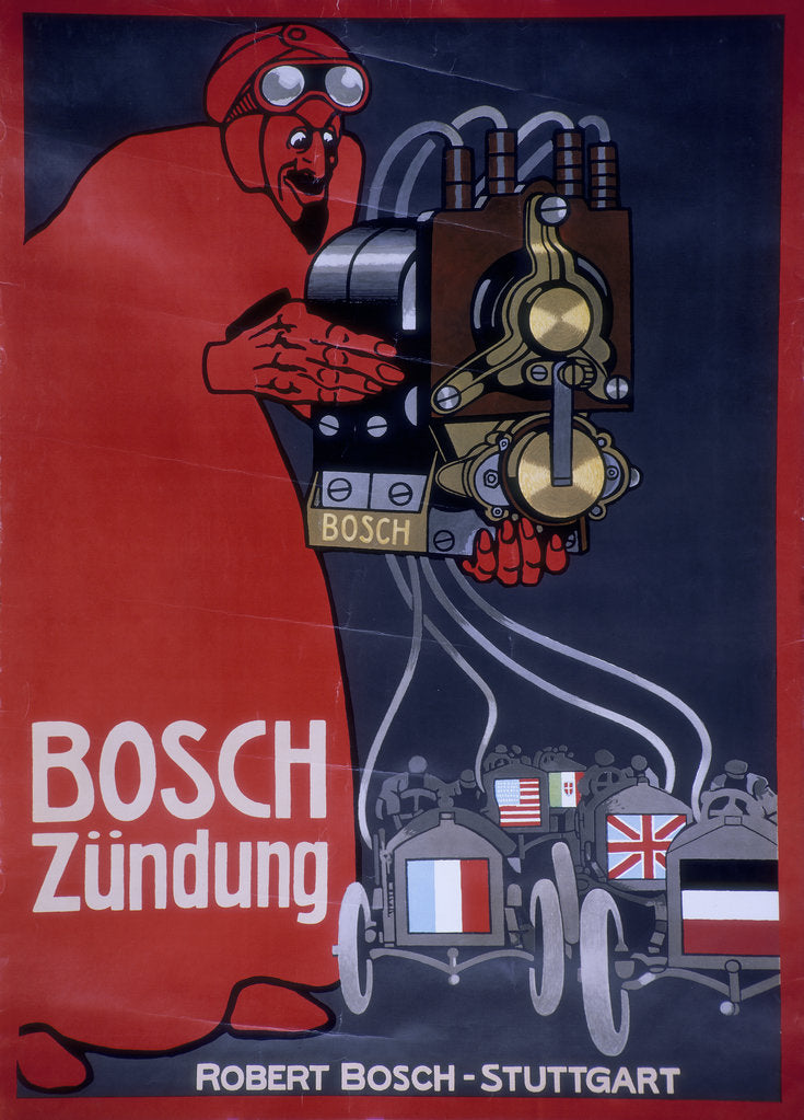 Detail of Poster advertising Bosch ignition systems by Unknown