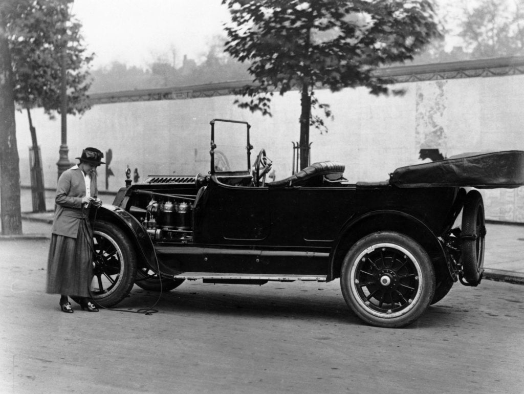 Detail of Josephine Boston with a 1914 Cadillac, (c1914?) by Unknown
