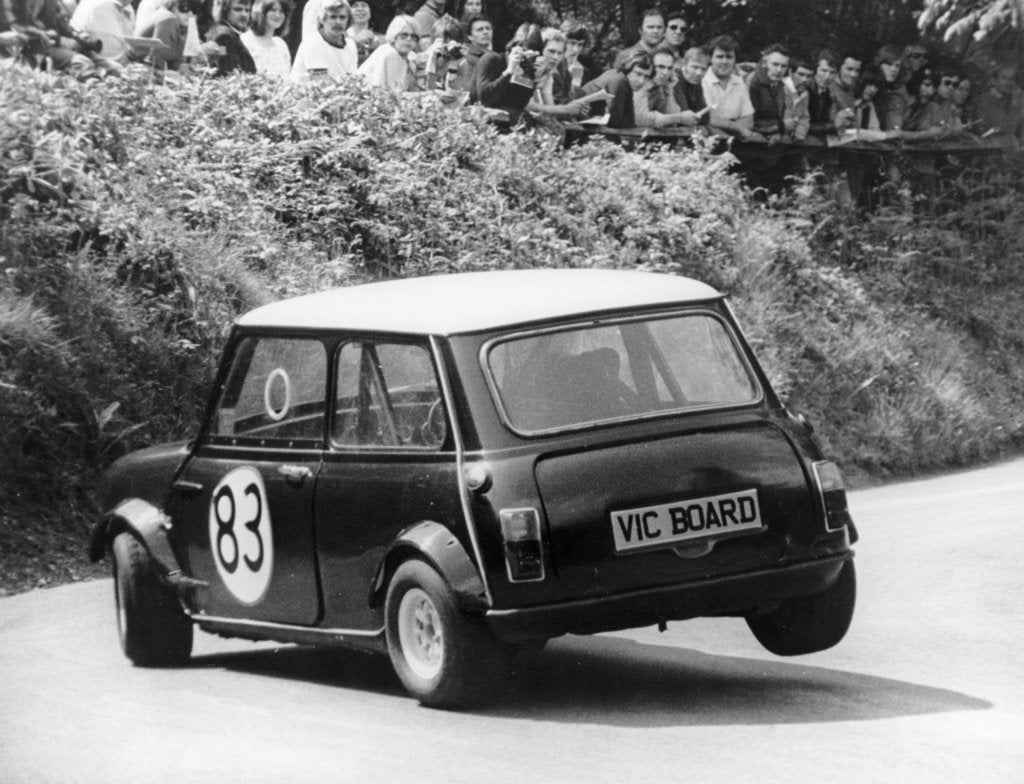 Detail of Mini Cooper S, Wiscombe Hill Climb, Honiton, Devon, 1975 by Unknown