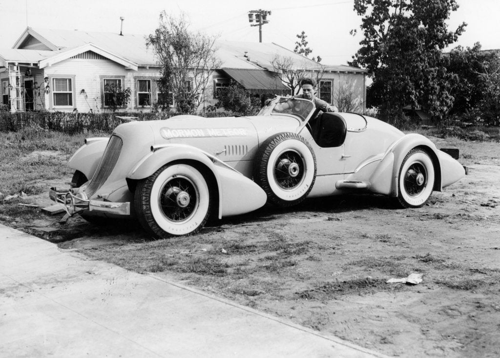 Detail of Duesenberg 'Mormon Meteor' car by Unknown