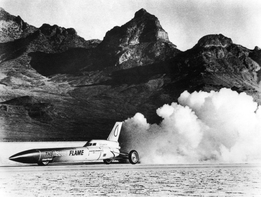 Detail of 'Blue Flame' rocket-powered car, c1970 by Unknown