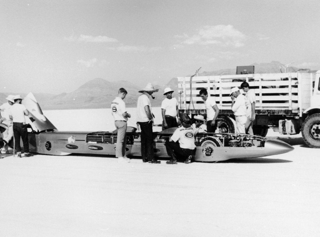 Detail of 'Goldenrod' Land Speed Record car, Bonneville Salt Flats, Utah, USA, 1965 by Unknown