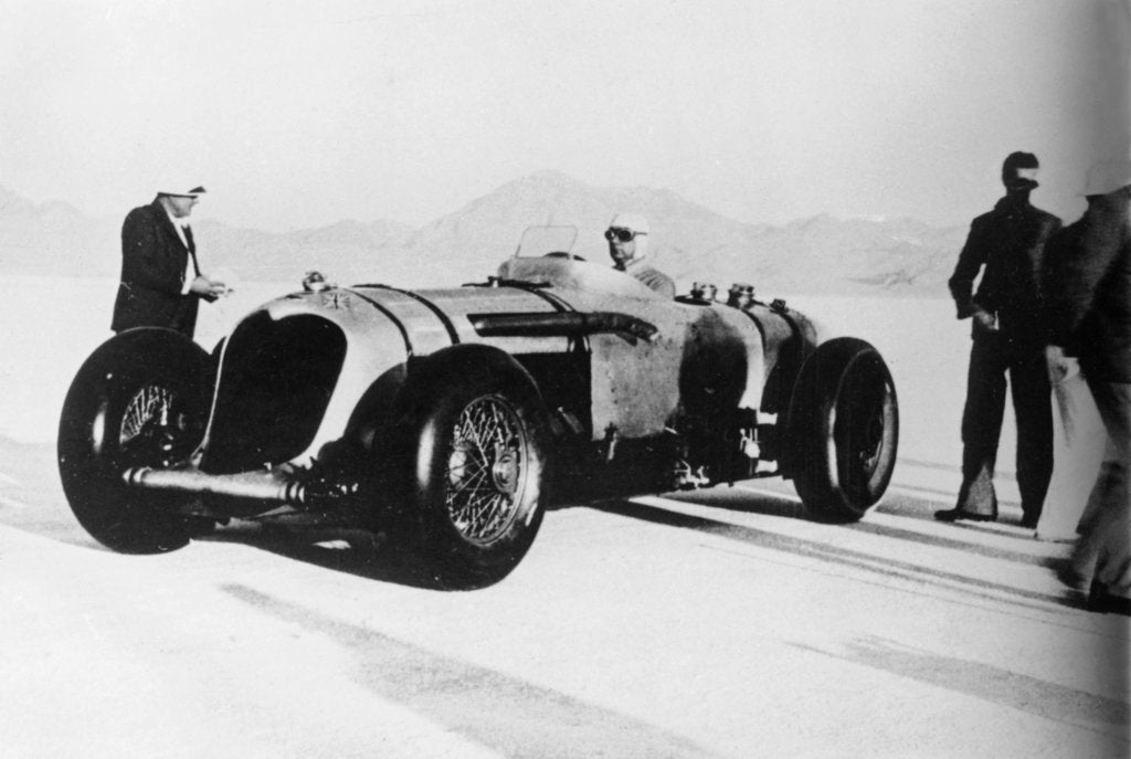 Detail of John Cobb in his Napier-Railton, Bonneville Salt Flats, Utah, USA, c1935-c1936 by Unknown