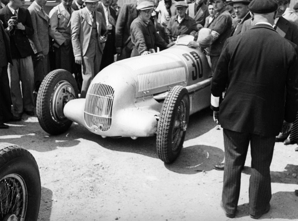 Detail of Mercedes-Benz W25 at the French Grand Prix, Montlhery, 1934 by Unknown