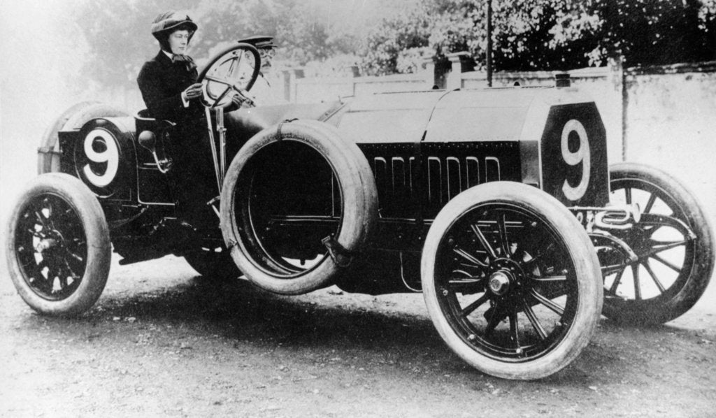 Detail of Woman behind the wheel of an Itala car, 1907 by Unknown