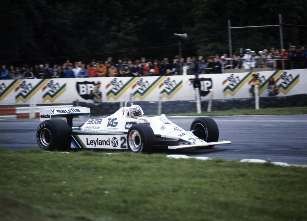 Detail of Alan Jones racing a Williams-Cosworth FW07B, British Grand Prix, Brands Hatch, 1980 by Unknown