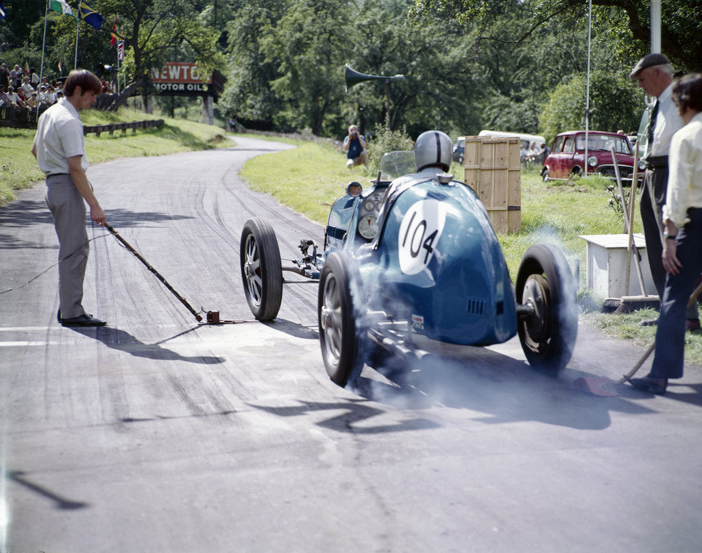 Detail of A vintage car at Prescott race track, Gloucestershire by Unknown