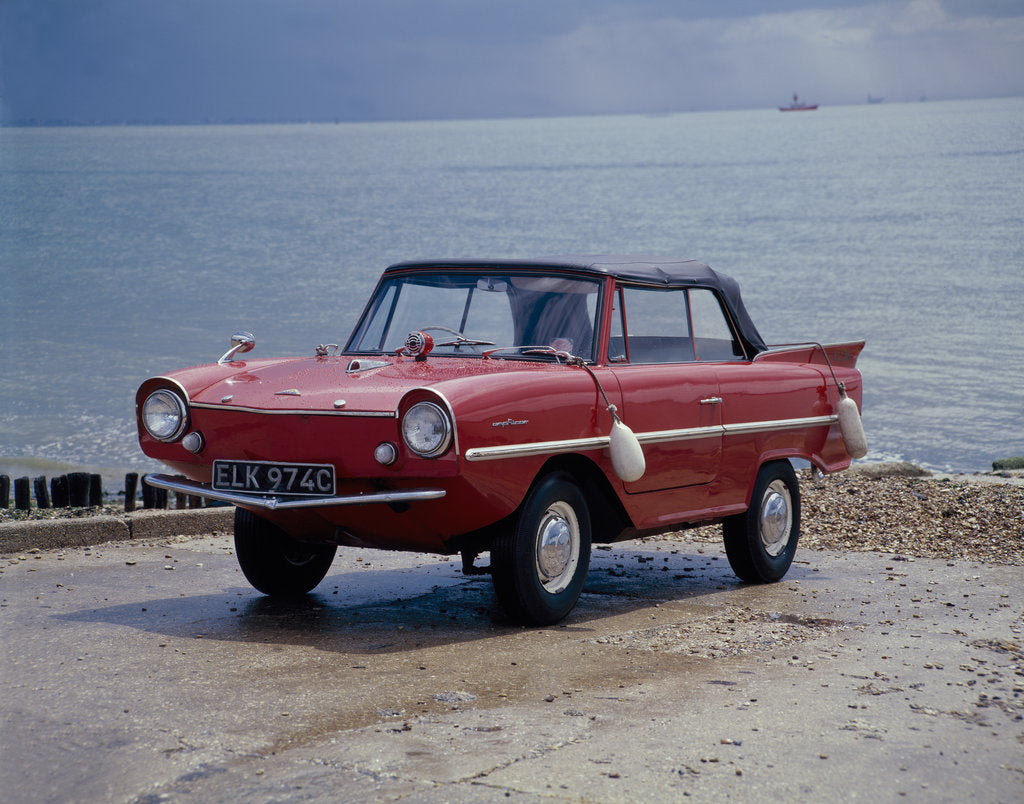 Detail of A 1965 Amphicar at the water's edge by Unknown