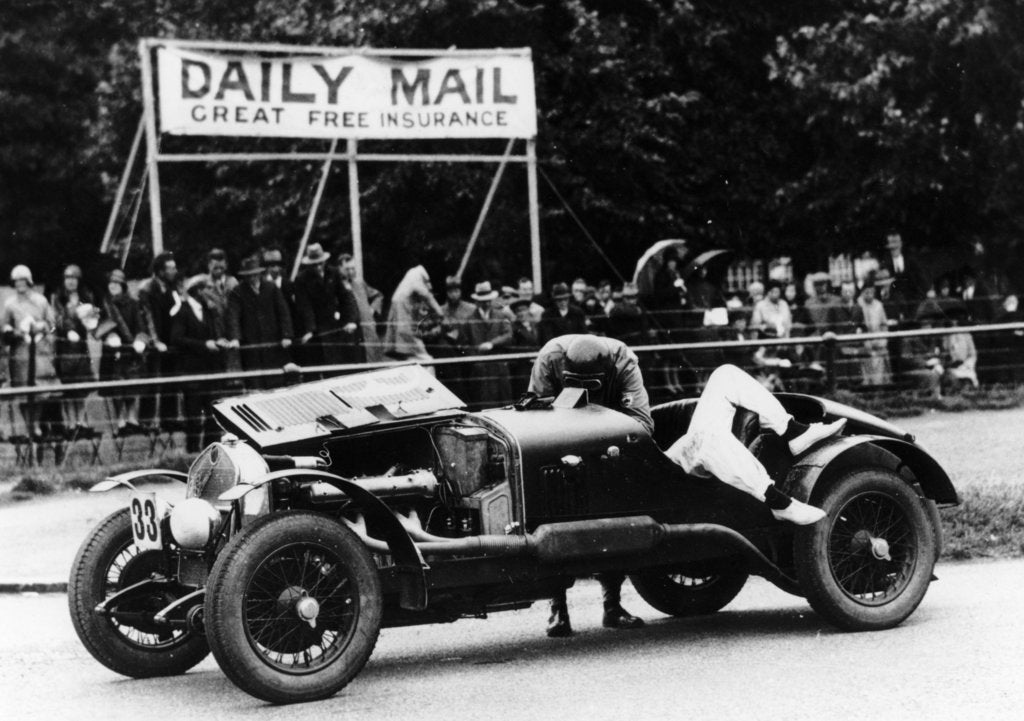 Detail of Alfa Romeo of Kaye Don, Tourist Trophy Race, Ards-Belfast circuit, Northern Ireland, 1930 by Unknown