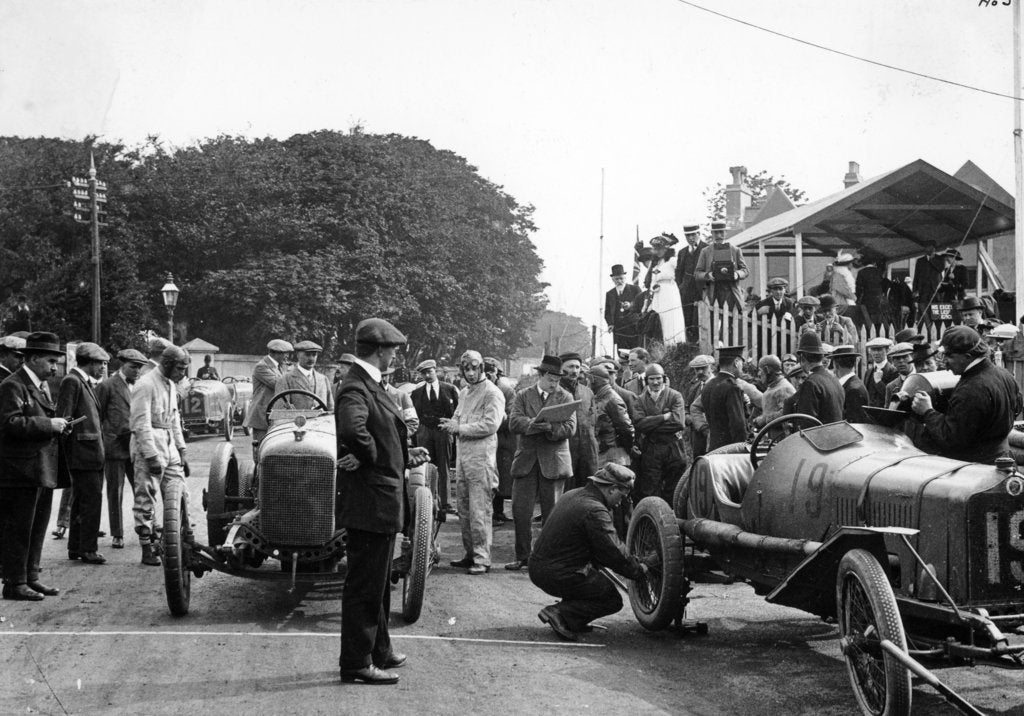 Detail of Competitors at the Isle of Man TT, 1914 by Unknown