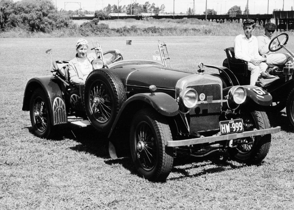 Detail of A woman at the wheel of a 3.6 litre 1914 Hispano-Suiza Alfonso XIII, Sydney, Australia by Unknown