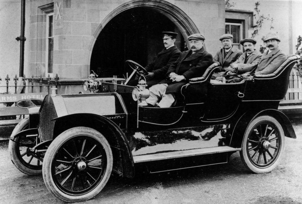Detail of Chauffeur Charlie Keith at the wheel of a Humber, c1907 by Unknown