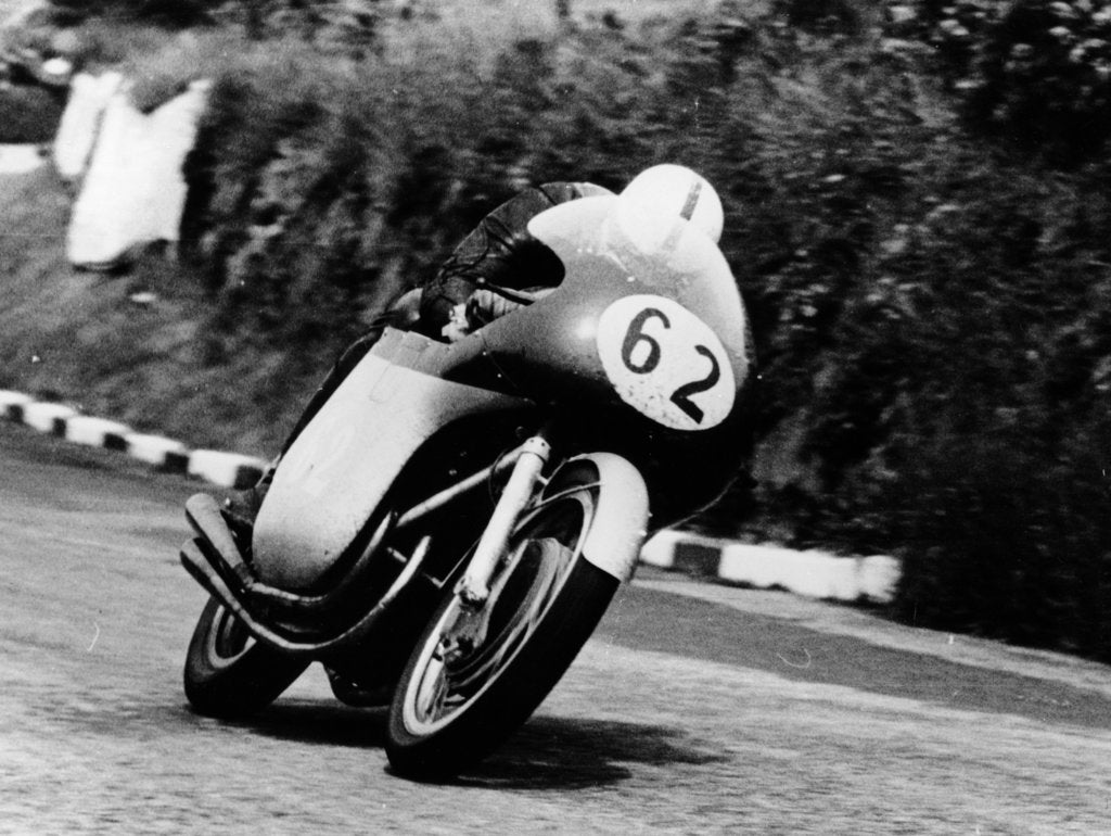 Detail of John Surtees racing an MV Agusta, 1958 by Unknown