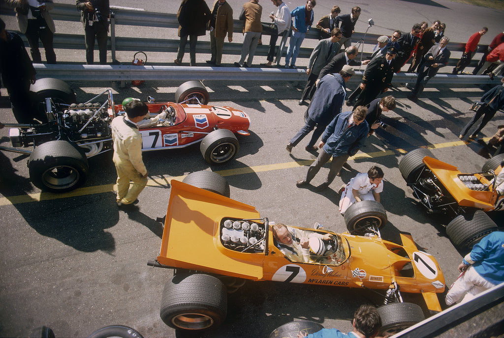 Detail of Denny Hulme's McLaren Ford at the British Grand Prix by Anonymous