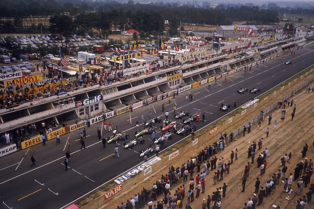 Detail of Starting grid of the French Grand Prix, Le Mans, 1967 by Unknown