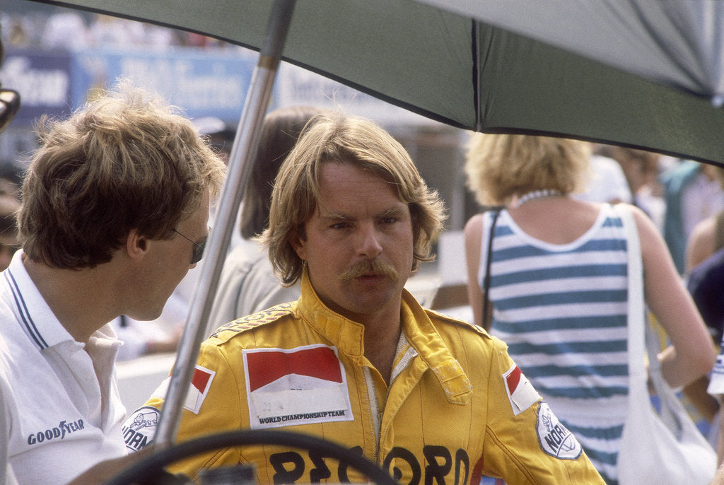 Detail of Keke Rosberg at the British Grand Prix, Brands Hatch, Kent, 1982 by Unknown