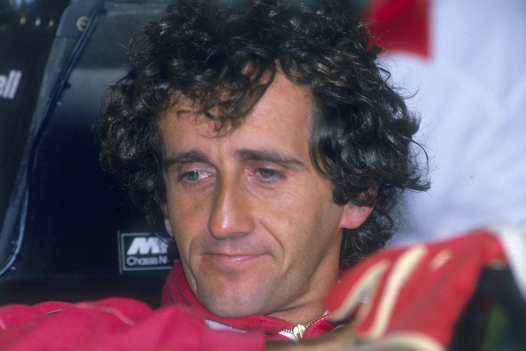 Detail of Alain Prost, British Grand Prix, Silverstone, Northamptonshire, 1989.2 by Unknown