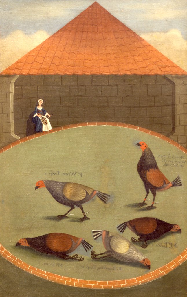 Detail of Cockfighting by Anonymous