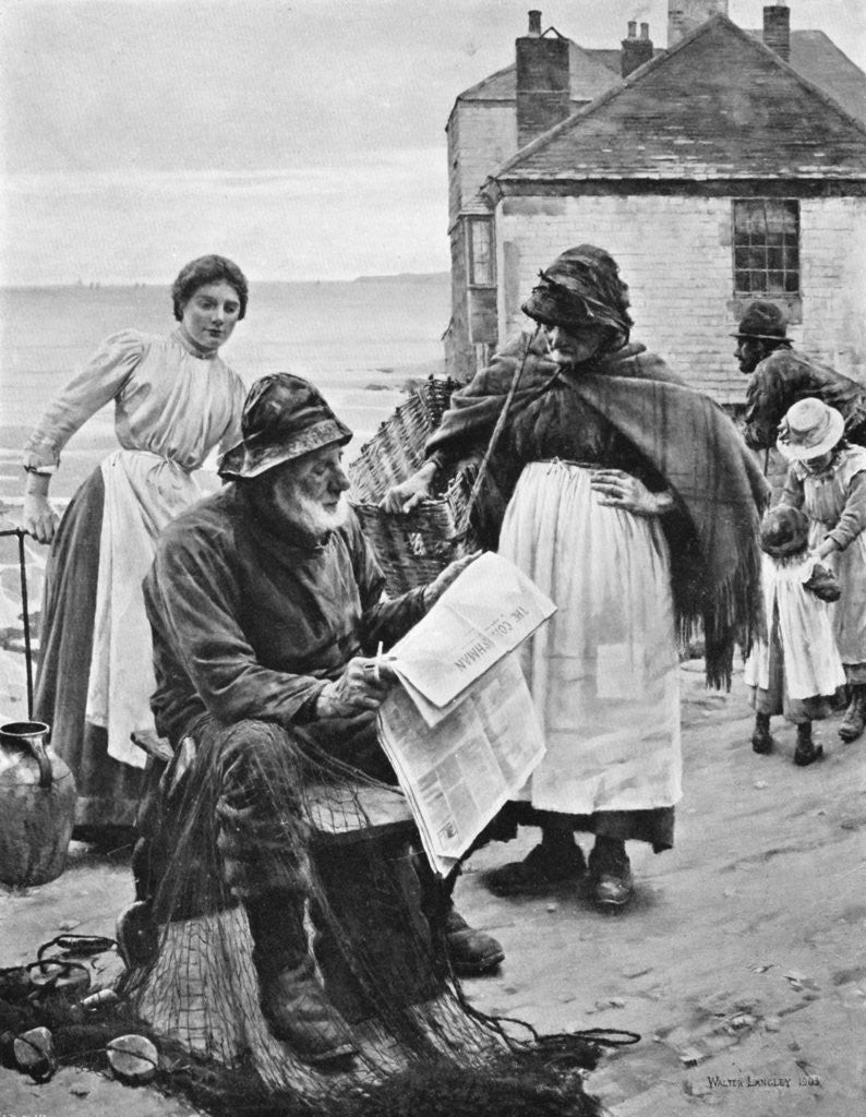 Detail of When the Boats are Away by Walter Langley