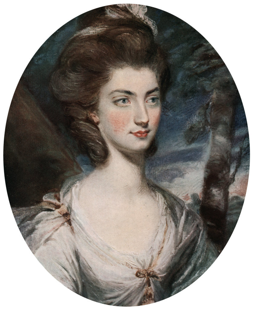 Detail of Lady Charlotte Hill, Countess Talbot by Daniel Gardner