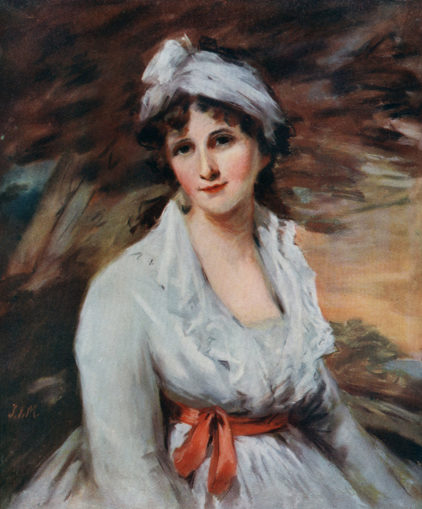 Detail of Miss Anna Elizabeth Clements by John James Masquerier