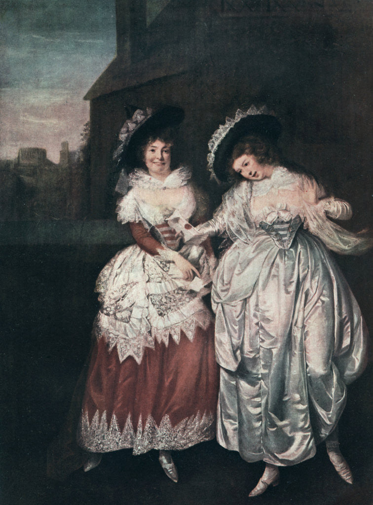 Detail of Mrs Page and Mrs Ford Reading Falstaff's Love Letters by Matthew William Peters
