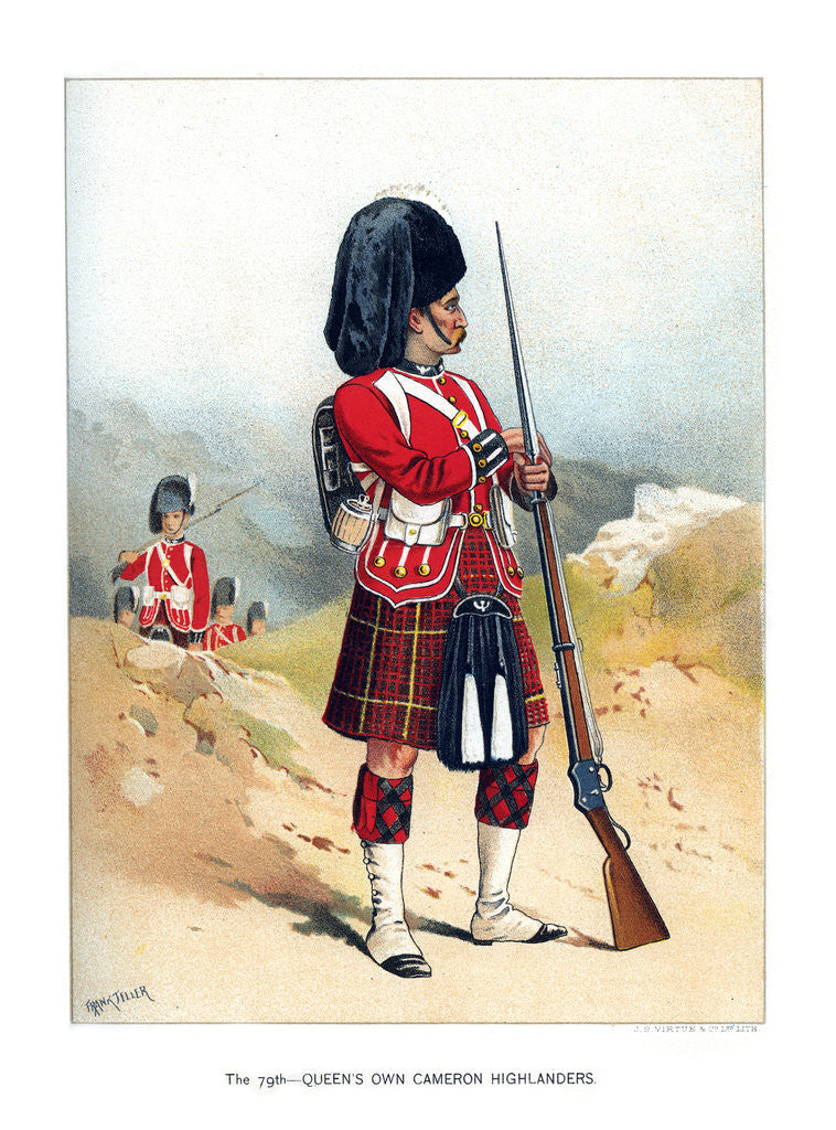 Detail of The 79th Queen's Own Cameron Highlanders by Frank Teller