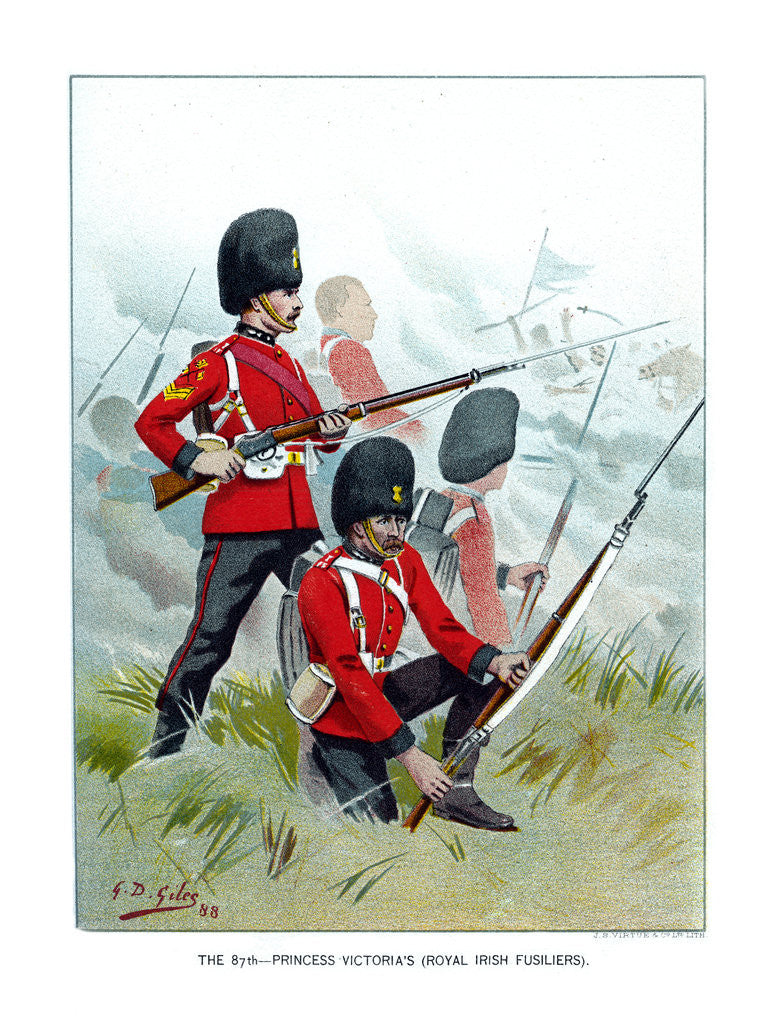 Detail of The 87th Princess Victoria's (Royal Irish Fusiliers) by Geoffrey Douglas Giles
