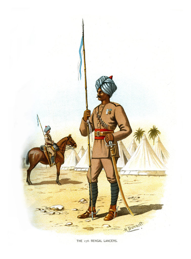 Detail of The 13th Bengal Lancers by H Bunnett