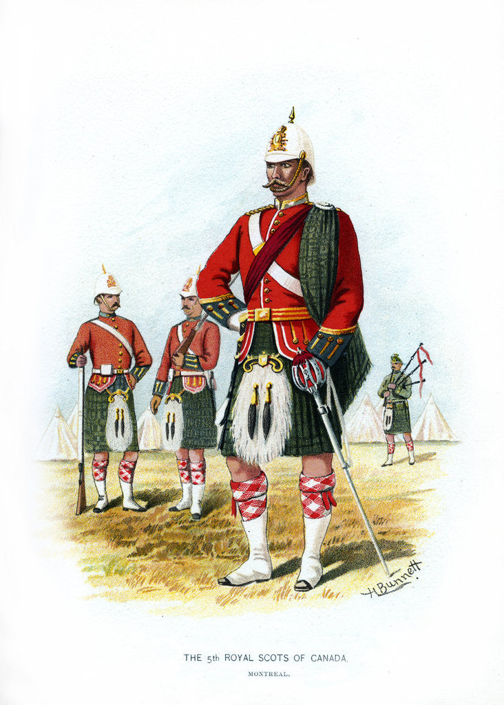 Detail of The 5th Royal Scots of Canada, Montreal by H Bunnett