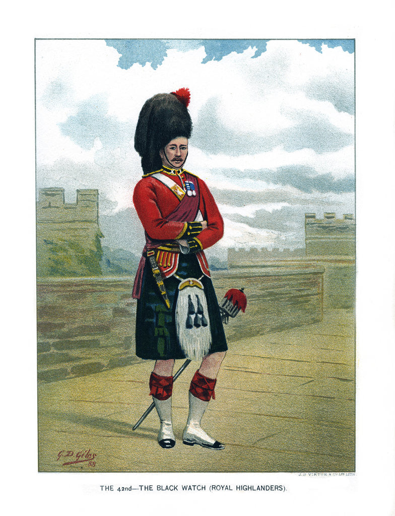 Detail of The 42nd, The Black Watch (Royal Highlanders) by Geoffrey Douglas Giles