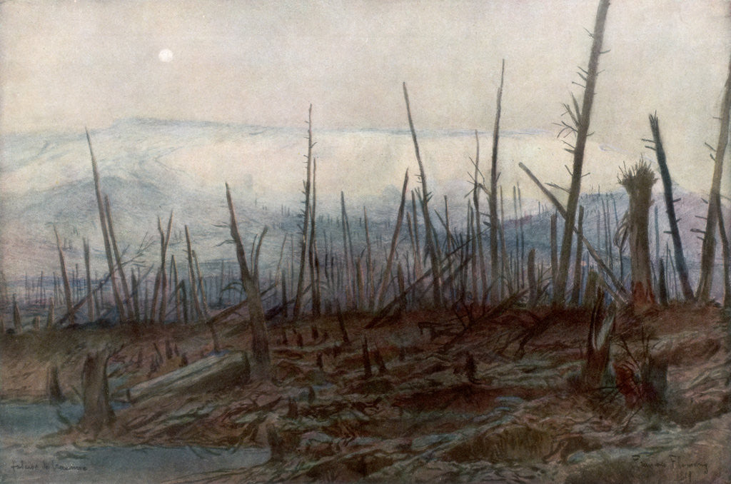 Detail of The Cliff of Craonne by Francois Flameng