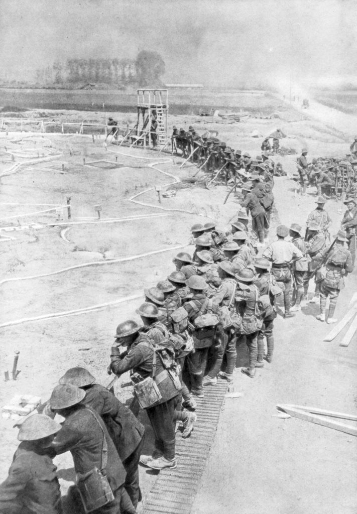 Detail of Australian troops the day before of the Battle of Messines, Belgium by Anonymous