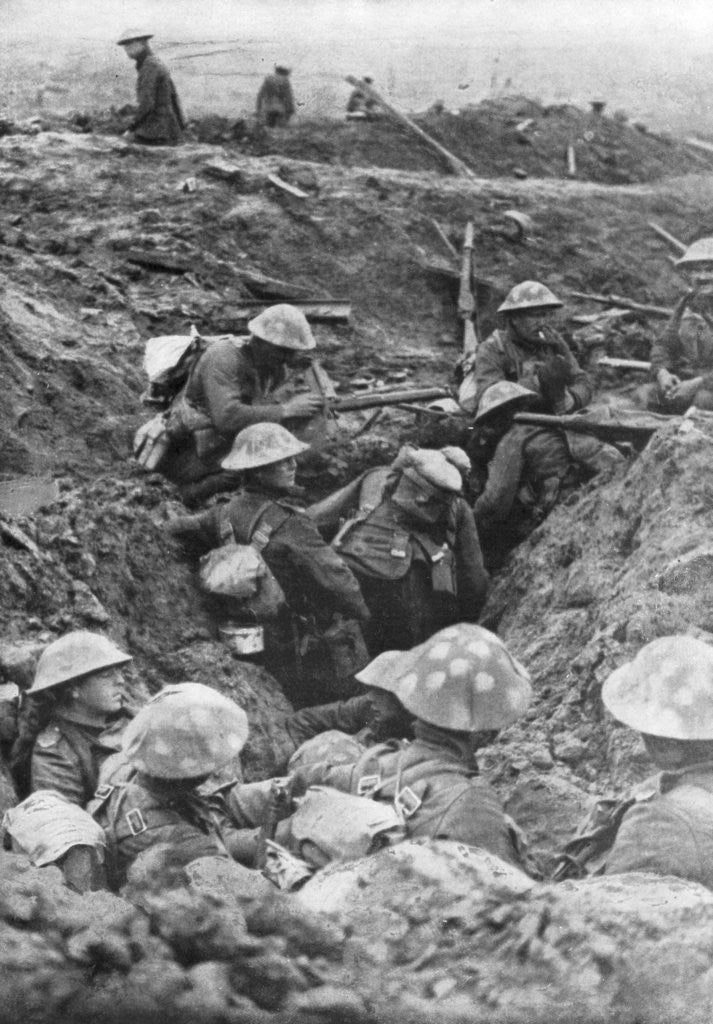 Detail of British troops at the Menin Road, near Ypres, Belgium by Anonymous