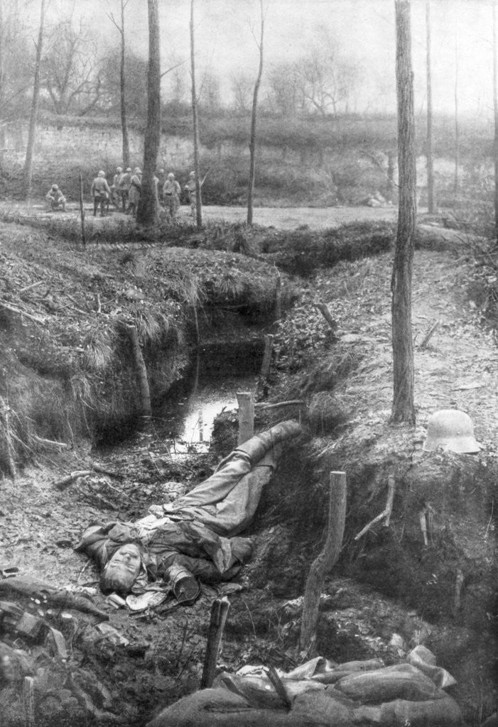 Detail of Dead German soldier, Plessis-de-Roye, Picardy, France by Anonymous