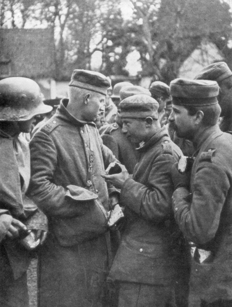 Detail of German prisoners taken on 18 April 1918, France by Anonymous