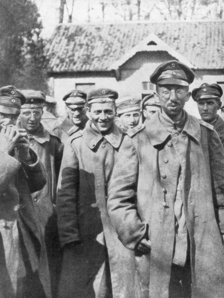 Detail of German prisoners taken on 18 April 1918, France by Anonymous