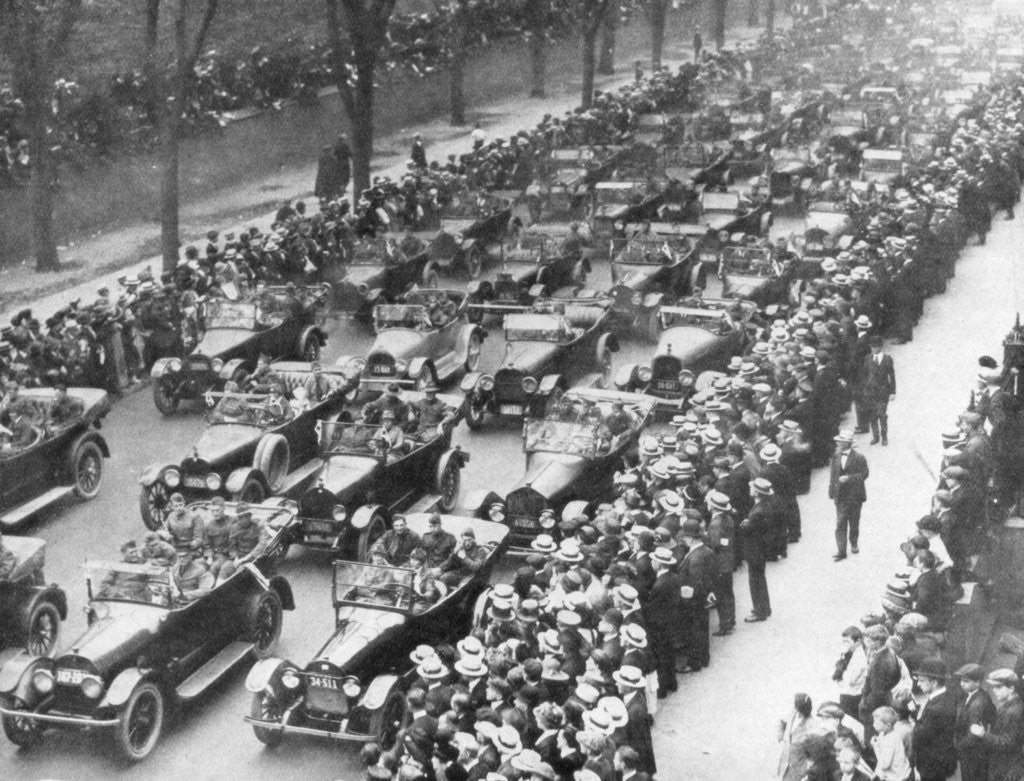 Detail of US 1st Army in the Victory Parade, New York, USA by Anonymous