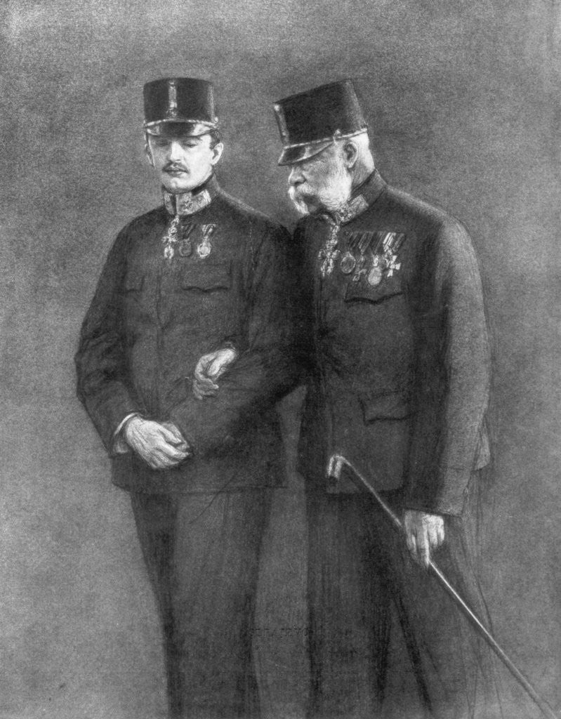 Detail of Emperor Franz Josef I of Austria and Archduke Charles Habsburg by Anonymous