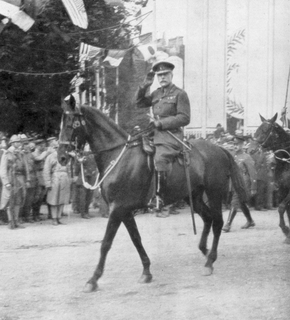 Detail of Field Marshal Sir Douglas Haig during the victory parade, Paris, France by Anonymous
